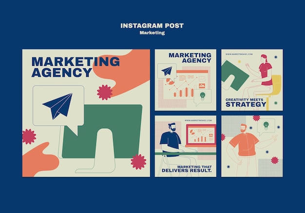 Template voor de marketingstrategie