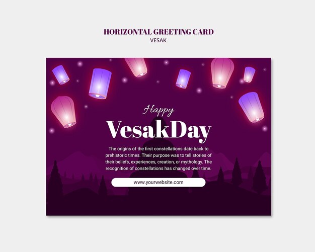 Template voor de viering van de dag van Vesak