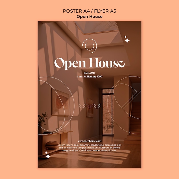 Template voor open huis poster