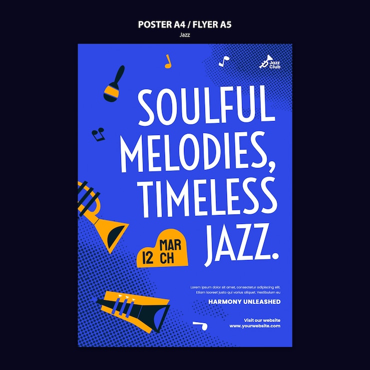 Gratis PSD template voor posters van muziekfestivals