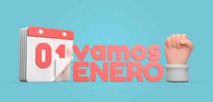 PSD gratuito temporada de enero con calendario y mano.