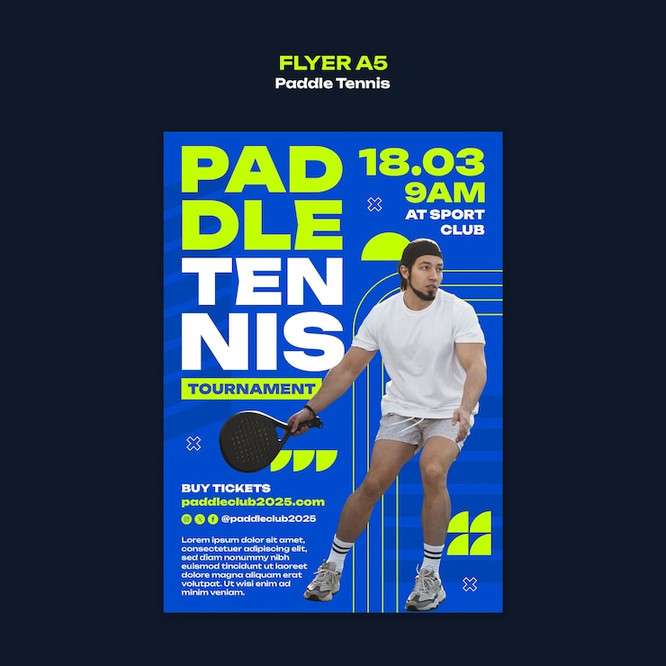 Gratis PSD tennis oefensjabloon