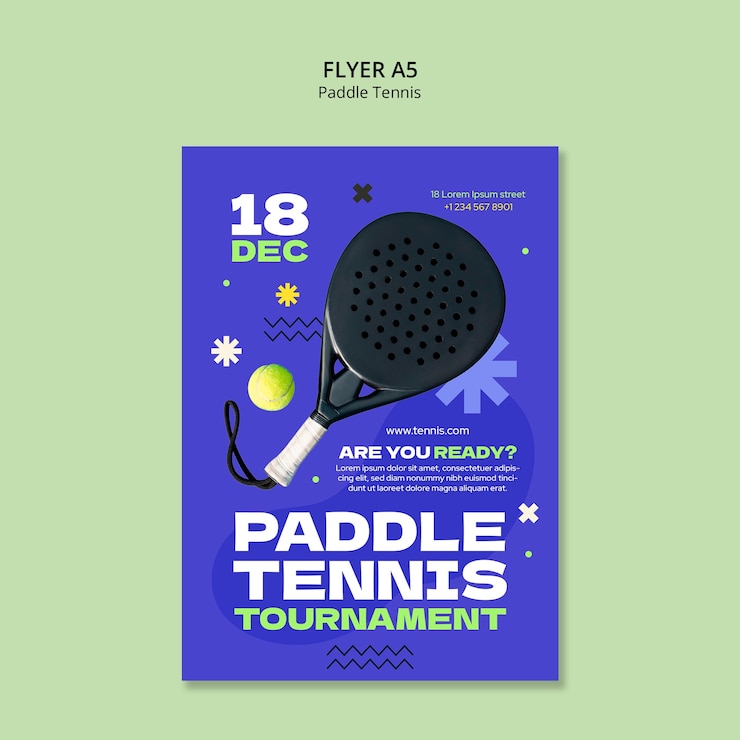 Gratis PSD tennis oefensjabloon