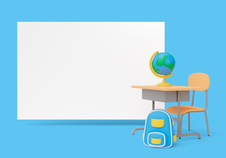 Gratis PSD terug naar school lege banner achtergrond