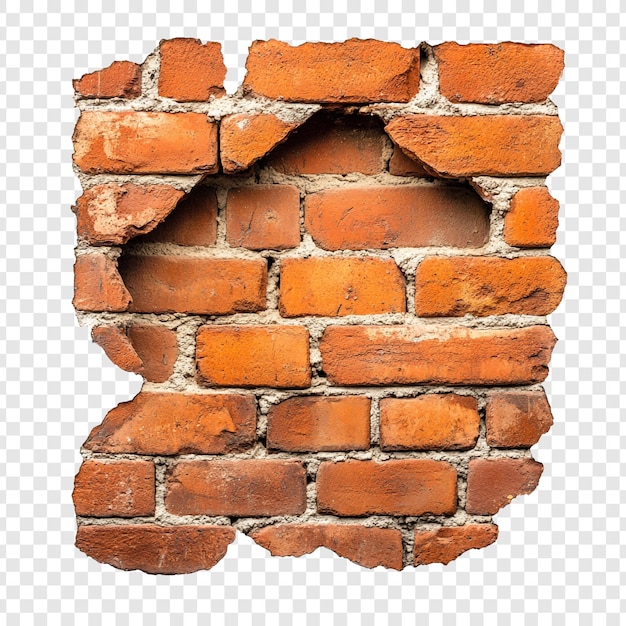 La textura dañada de la pared de ladrillo es un elemento arquitectónico rústico
