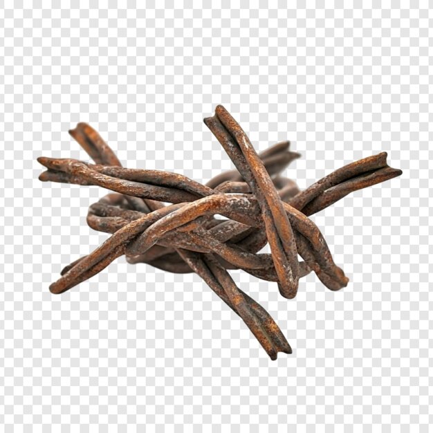 Textura y historia del alambre de púas oxidado de primer plano