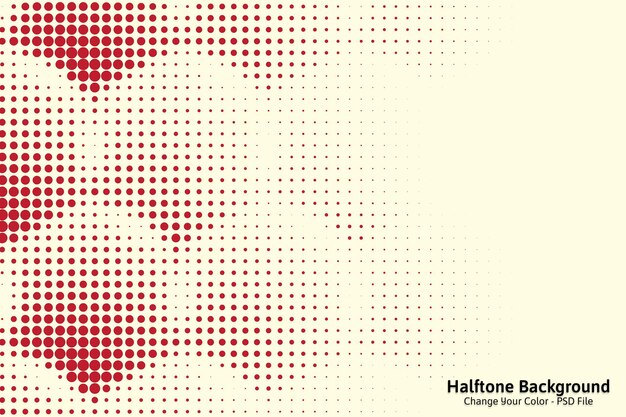 Textura de patrón de color rojo semitono de puntos con fondo digital de tecnología