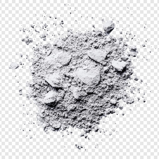 La textura del polvo gris desmoronado Un primer plano detallado