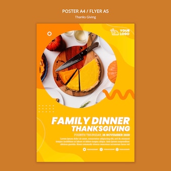 Thanksgiving concept poster sjabloon