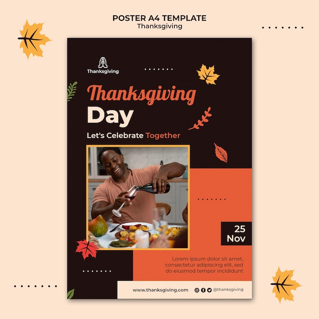 Thanksgiving ontwerpsjabloon van poster