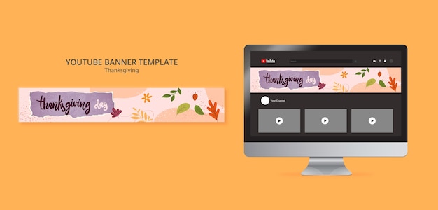 Gratis PSD thanksgiving-sjabloonontwerp