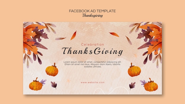 Gratis PSD thanksgiving viering facebook-sjabloon