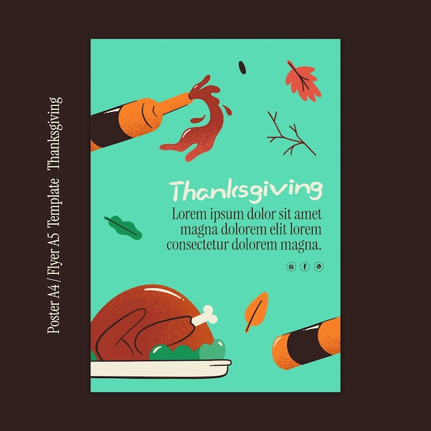 Thanksgiving viering poster sjabloon