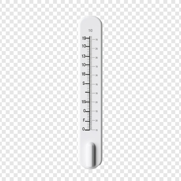 Thermometer geïsoleerd op transparante achtergrond