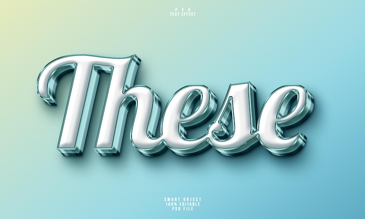PSD Gratis these 3d editable text effect