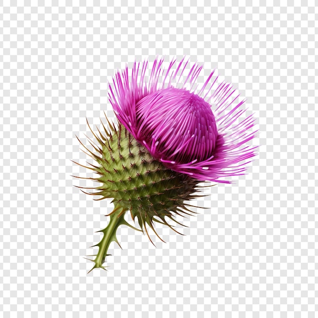 Gratis PSD thistle bloem png geïsoleerd op transparante achtergrond