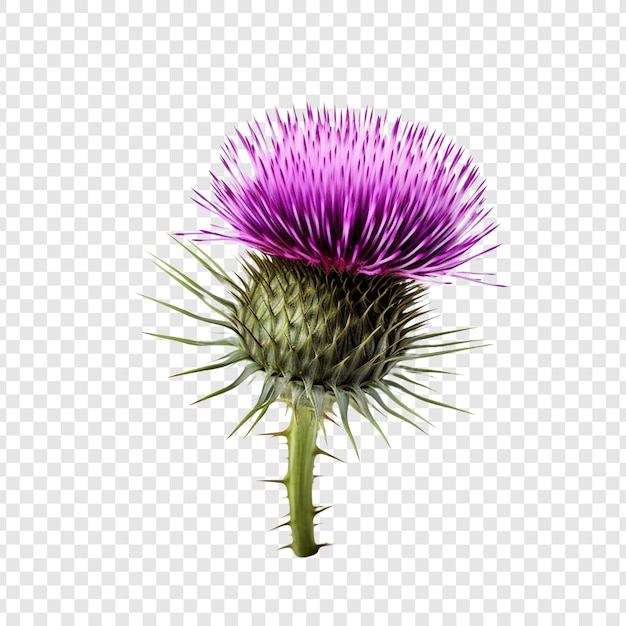 Thistle bloem png geïsoleerd op transparante achtergrond