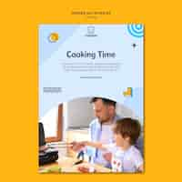 Gratis PSD thuis koken poster concept