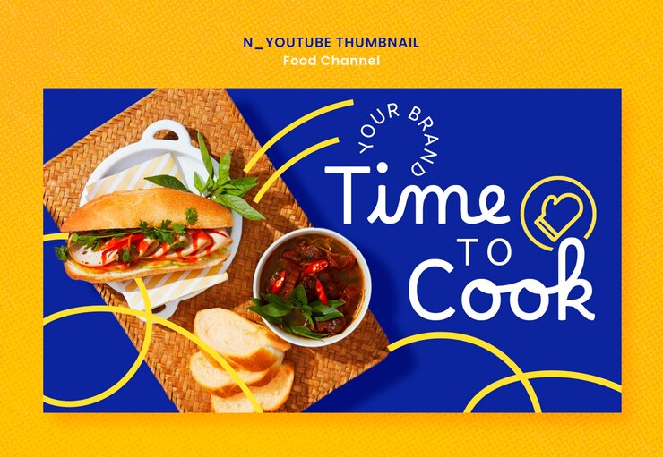 PSD Gratis thumbnail youtube kanal makanan
