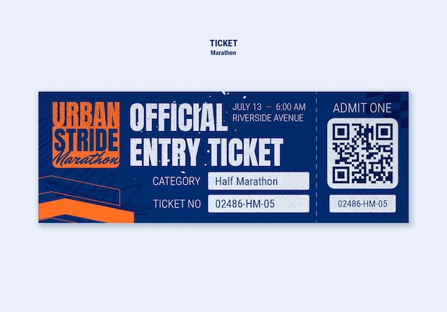 Ticket de entrada oficial para el maratón de paso urbano