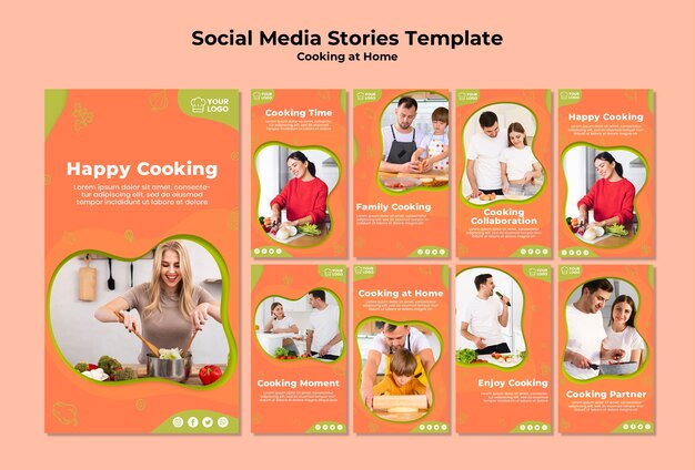 Tiempo de cocción con historias familiares de instagram