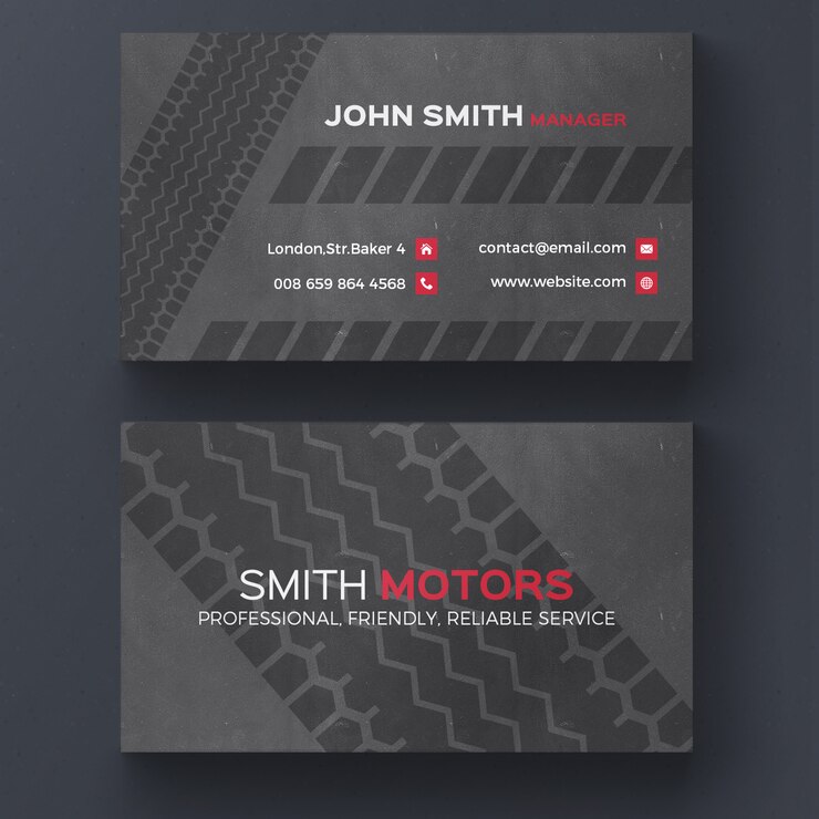 PSD Gratis tire print business card