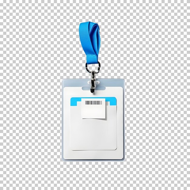 titular de la identificación con cordón azul