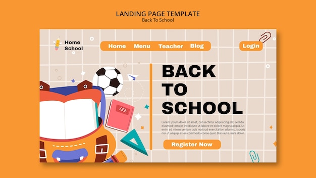 Torna al modello di pagina di destinazione della scuola