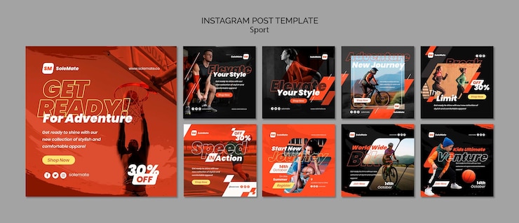PSD gratuito trabajando plantilla de publicaciones de instagram de concepto