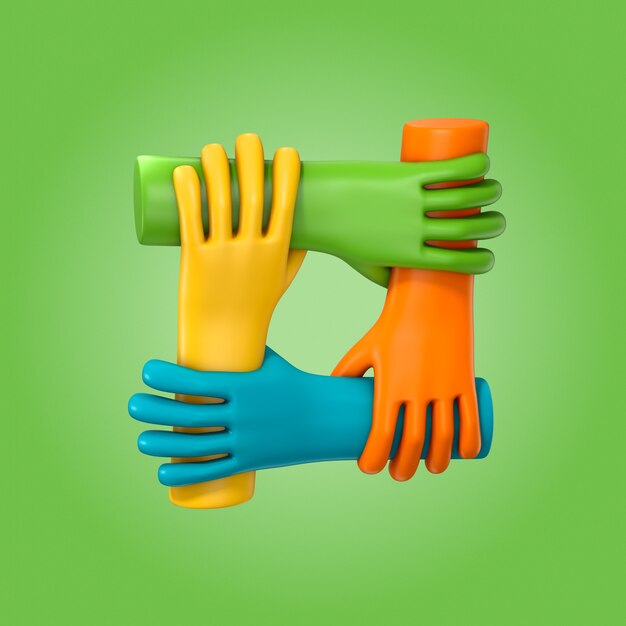 Trabajo en equipo y concepto de comunidad