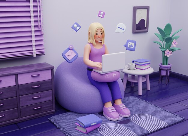 Trabajo en el hogar composición de personajes