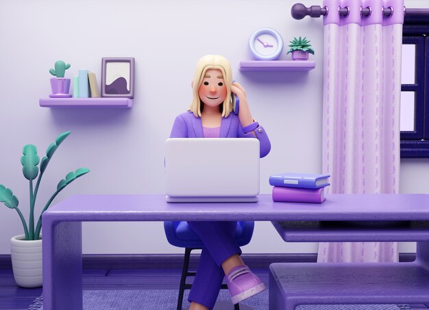 Trabajo en el hogar composición de personajes