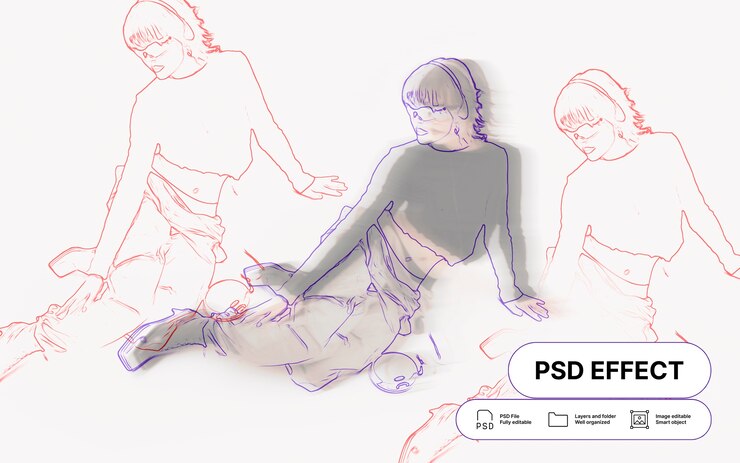PSD Gratis tracing paper phot effect