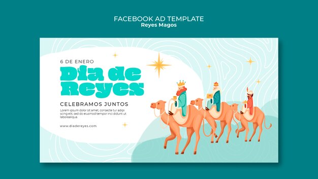La tradición de Reyes Magos en la plantilla de Facebook