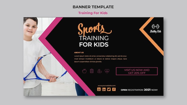 Training voor bannerstijl voor kinderen