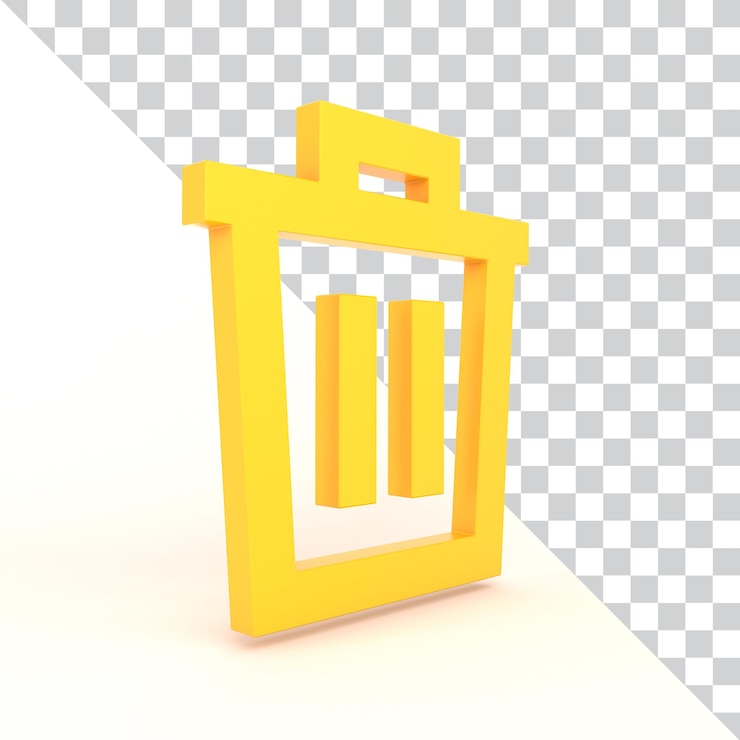 PSD Gratis trash bin left side