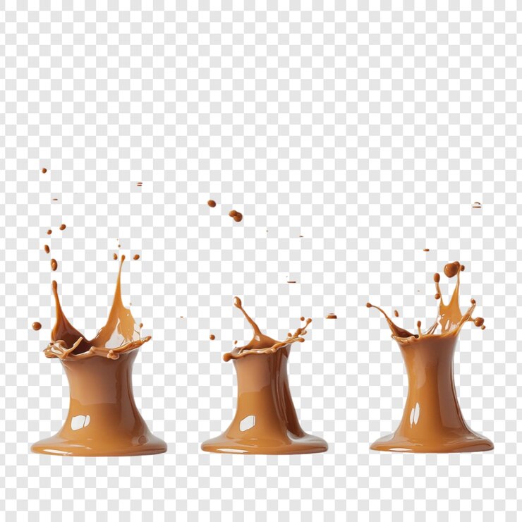 PSD gratuito tre straordinarie spruzze di caramello una deliziosa sinfonia visiva
