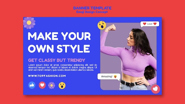 Gratis PSD trendy casual mode leven sjabloon voor spandoek