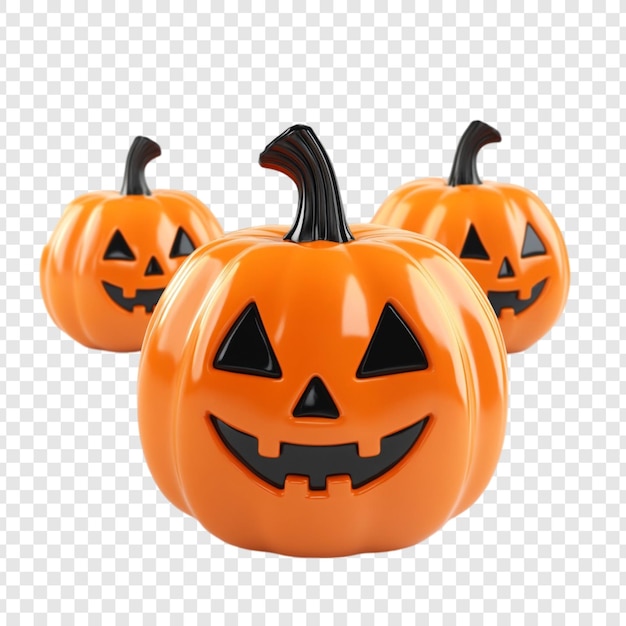 Tres Jackolanterns espeluznantes listos para Halloween