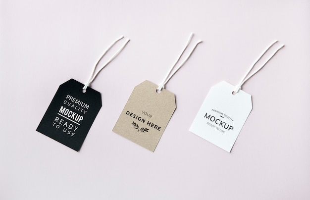 Tres maquetas de etiqueta de etiqueta de moda