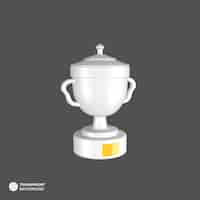 PSD gratuito trofeo copa icono aislado 3d render ilustración