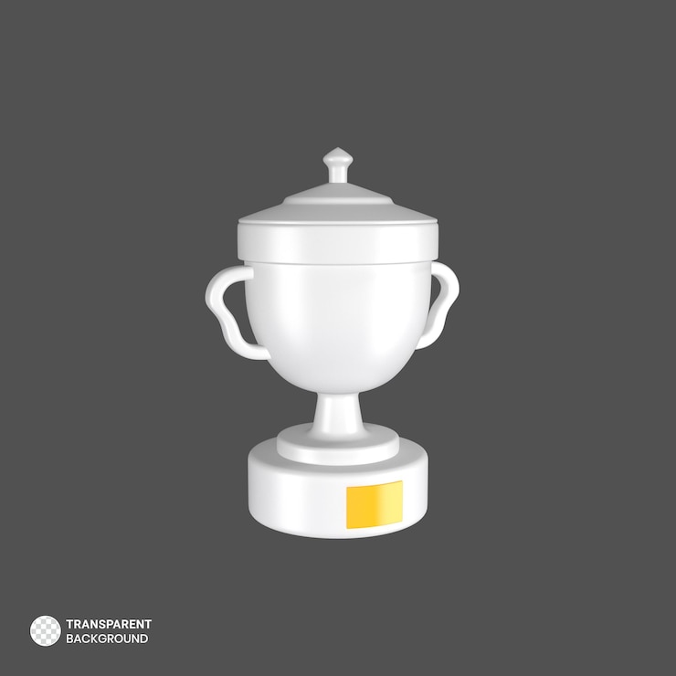 PSD gratuito trofeo copa icono aislado 3d render ilustración