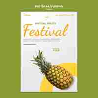 Gratis PSD tropische vibes festival poster sjabloon