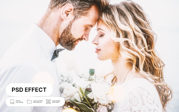 Gratis PSD trouwfoto-effect