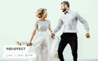 Gratis PSD trouwfoto-effect