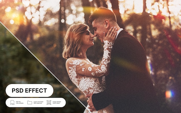 Gratis PSD trouwfoto-effect