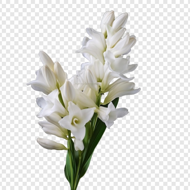 Gratis PSD tuberose bloem png geïsoleerd op transparante achtergrond