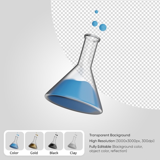 tubo de química 3d