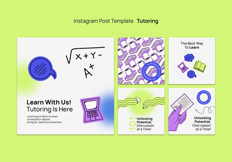 PSD Gratis tutoring service instagram posts