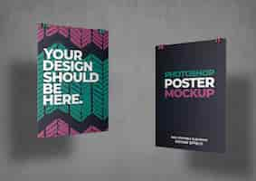 Gratis PSD twee posters mockup